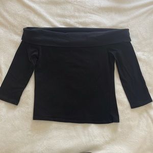 Women’s off the shoulder black top